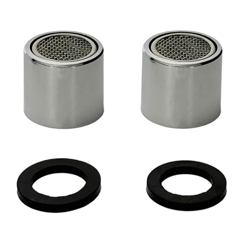 XNTONG - 2 Stück Strahlregler, M18, M20, M22, M24, M28 Innen- und Außengewinde Wasserhahn Perlator, M18 Innengewinde Wasserhahn Sieb, Verchromtes Messing-Wasserhahn Aufsatz (Innengewinde 18 mm)