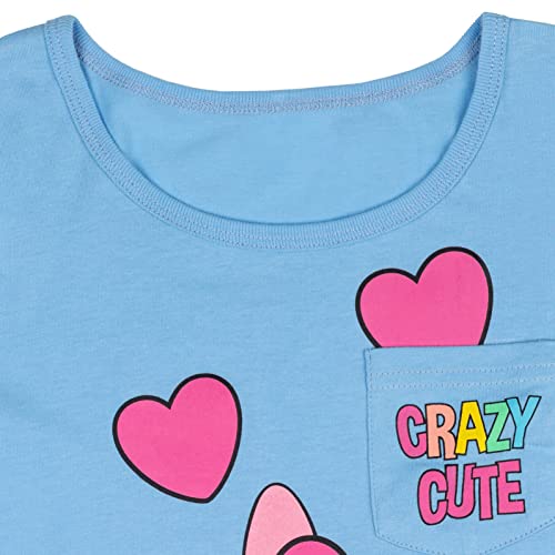 Disney Lilo & Stitch Little Girls T-Shirt Stitch Blue 7-8 #TOP4