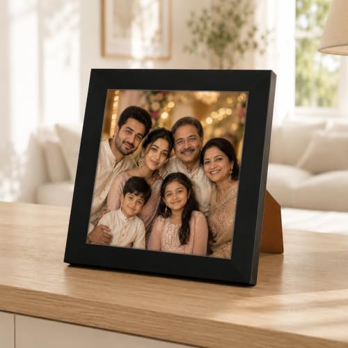 Image of Art Street Customize Classic Photo Frame With Photo Upload and Rakhi For Raksha Bandhan, Brother, Sister, Birthday, Anniversary for Husband, Couple, Parents For Table & Wall Both (Square, 8x8 Inch)