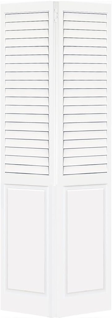 Kimberly Bay Closet Door, Bi-Fold, Plantation Louver-Panel Solid Core White 80 Inch x 24 Inch