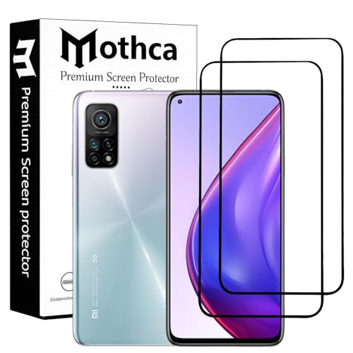 Image of Mothca Military-Grade Tempered Glass Screen Protector Compatible for Mi 10T 5G / Mi 10T Pro 5G with Edge to Edge Coverage - Case Friendly, Anti-Scratch & Bubble-Free Installation Kit (Pack of 2)