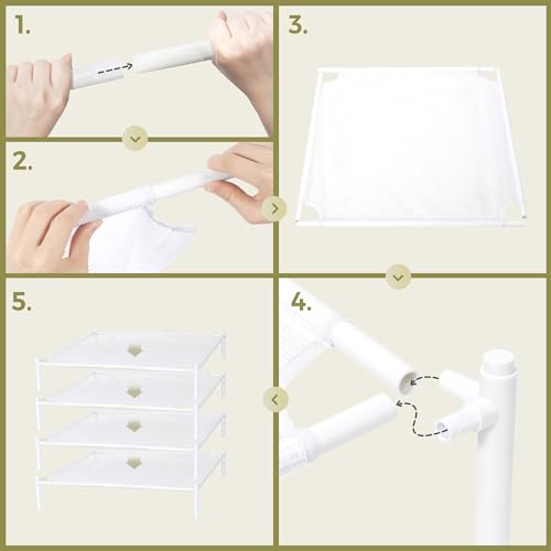 Storageideas Sweater Drying Rack, 4-Layer Stackable Flat Clothes Drying Rack thumb #6