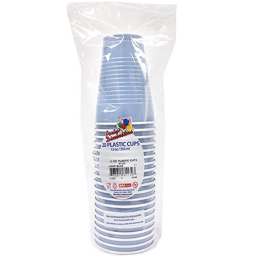 Party Dimensions Plastic Party Cups-12Oz | Light Blue | Pack Of 20 Cups, 20 Count (Pack Of 1) #TOP2