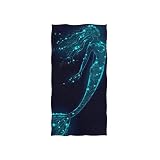 456 Serviette De Sauna 40X70cm Résumé Mer Océan Mer-Maid Serviette De Plage Matériau Durable Doux Et Confortable Serviette Portable Serviette De Fitness pour Pique-Nique, Gymnastique, Adultes