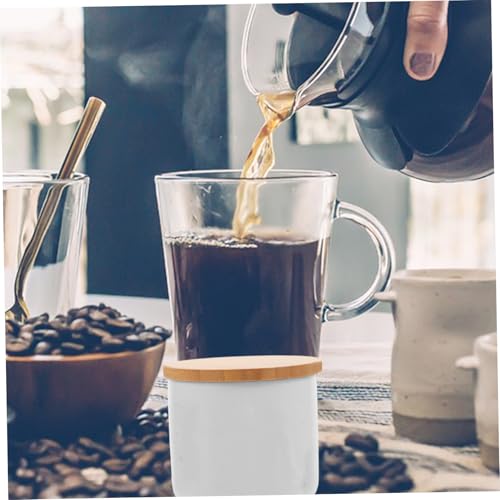 Tarro Cerámico Hermético para Café con Tapa de Madera miniatura 6