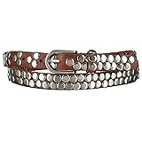 Cowboysbelt Nietengürtel in camel