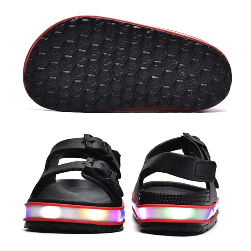 GULAKY Toddler Sandals Girls Boys Light up Double Buckle Sandals Children's Adjustable Back Strap Water Sandal Kids Beach Shoes2
