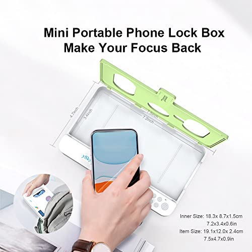 Image of ySky Portable Phone Timer Lock Box for iPhone and Android Phones, Self-Control Timer Phone Locker to Help Kids,Students, Adults Focus Back,Prevent Excessive Games, Mobile Phone Addiction(Green)