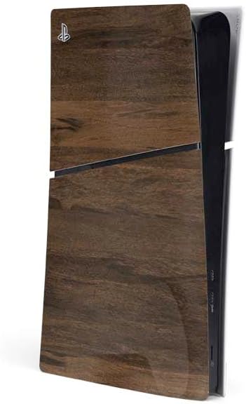 Skinit Decal Gaming Skin Compatible with PS5 Slim Digital Edition Console - Natural Walnut Wood Design