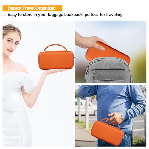 Elonbo Tragetasche für Texas Instruments TI-Nspire CX II CAS/CX II/CX/CX CAS Farbgrafikrechner, zusätzliche Netztasche passt zum Ladekabel, Ladegerät, Handbuch, Orange