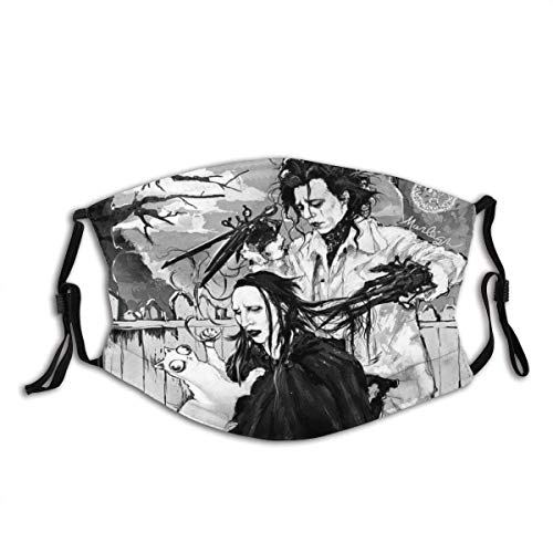 Face mask reusable Mari-lyn Man-Son Balaclava Unisex Reusable Windproof Anti-Dust Mouth Bandanas Outdoor Camping Motorcycle Running Neck Gaiter for Teen Men Women for Halloween Christmas