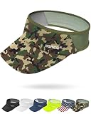 BEACE Lightweight Moisture Wicking Sports Sun Visors Hats Women Men,Sunvisor Cap for Golf Tennis Running Pickleball Camouflage