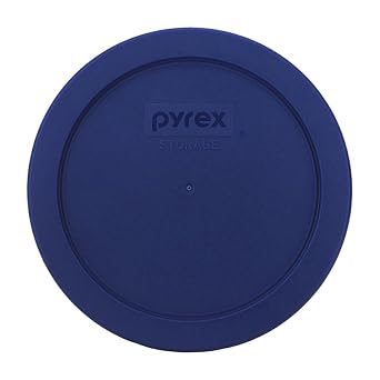 Pyrex 7201-PC 4 Cup Blue Food Storage Replacement Lid - Made in USA | BPA-Free Plastic | Round Shape | Replacement Cover | Top-Rack Dishwasher Safe | Secure Seal