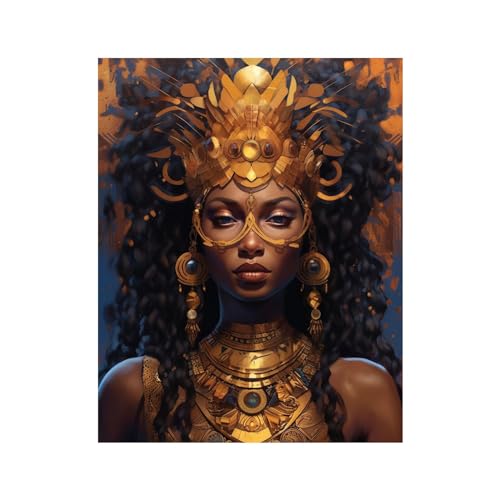 Peinture sur toile femme noire abstraite rétro grand format 70x110cm décoration murale