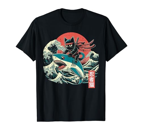 Ninja On Shark Wave �ʔ��� ���{�̕����G �A�[�g �j�̎q �L�b�Y �j�� T�V���c