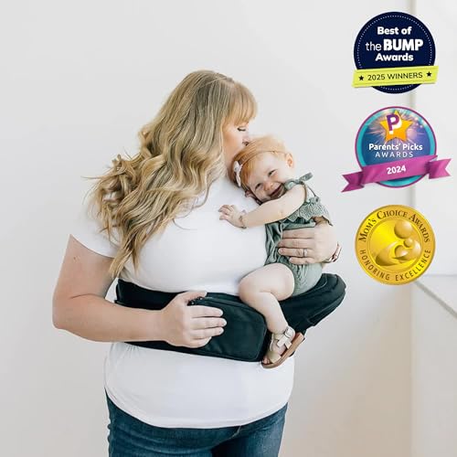 tushbaby the original premium quality hip seat carrier  safety-certified baby amp toddler carrier with secure safety buckles no-flimsy-foam design storage pockets amp nursing pillow 03 yrs