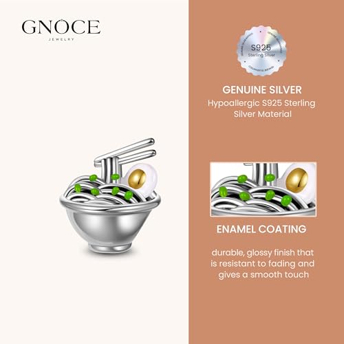 Image of GNOCE Food Themed Charm Beads Fit Charm Bracelet Necklace for Women