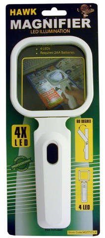 Hawk MG7717-L4 80mm by 80mm 2X Power Magnifier