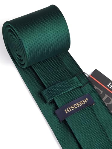 Image of HISDERN Ties for Men Solid Tie Handkerchief Set Classic Woven Silk Business Polka Dot Mens Ties Necktie Wedding Party