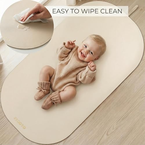 Miniatura 5 de Hermosa Almohadilla Cambiador Portátil Para Bebé, Lavable Y Fácil De Limpiar, La Almohadilla De Cuero Vegano Impermeable Perfecta Para Viajar
