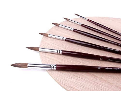Golden Maple 122-168NEW Artist Paint Brushes-Superior Sable Watercolour Brushes Round Point Tip Paint Brush Set thumb #1