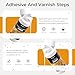 Nicpro Gold Leaf Gilding Adhesive Set, 100ml Water Based Glue and 100ml Varnish, 100 pcs Gold Leaf Sheets for Arts, Painting, Craft, Furniture and Decoration with 4 Brushes