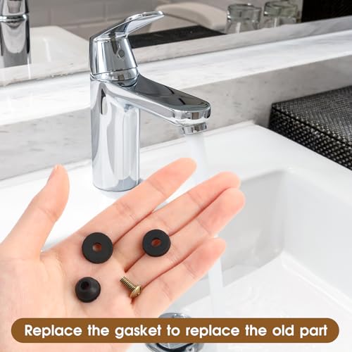 image for Sliverdew Rubber Washers Repair Kit - 116 Pcs Assorted Flat & Beveled 