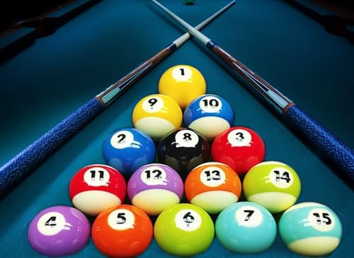 DIY 5D Diamond Art Kits Painting for Adults Playing Pool Table Billiard Balls Sport Themed for Home Wall Decor 11.7x15.8inches/30x40cm