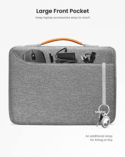 Tomtoc 360 Protective Laptop Sleeve For 13-Inch Microsoft Surface Pro 9/8/X, 12.3-Inch Surface Pro 7+/7/6/5, 12.4-Inch Surface Laptop Go, Spill-Resistant Laptop Bag Briefcase Fit Dell Xps 13, Gray #TOP4