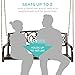 Best Choice Products 2-Person Metal Outdoor Porch Swing, Hanging Steel Patio Bench for Garden Deck w/Floral Accent, 485lb Weight Capacity - Bronze
