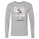 500 LEVEL Masyn Winn Long Sleeve Shirt - Masyn Winn St. Louis Player Name WHT (Heather Gray, Medium)