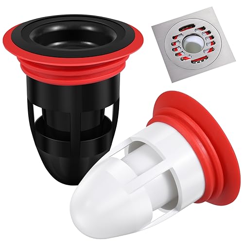 LOORGVEL 2 Piezas Desodorizador de núcleo de Drenaje de Piso Universal Filtro de Drenaje de baño Drenaje de Piso antiolor drenar colador de Drenaje del Fregadero escurridor de Piso Negro