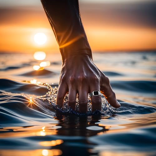 Forge & Foundry Men's Stainless Steel and Onyx Gemstone Signet Ring | The Gentleman's Ring |18K Gold Plated or Polished Stainless Steel2