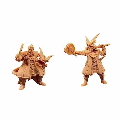 Figura Modelo Samurai Retro 1/72 2 Pzas miniatura 1