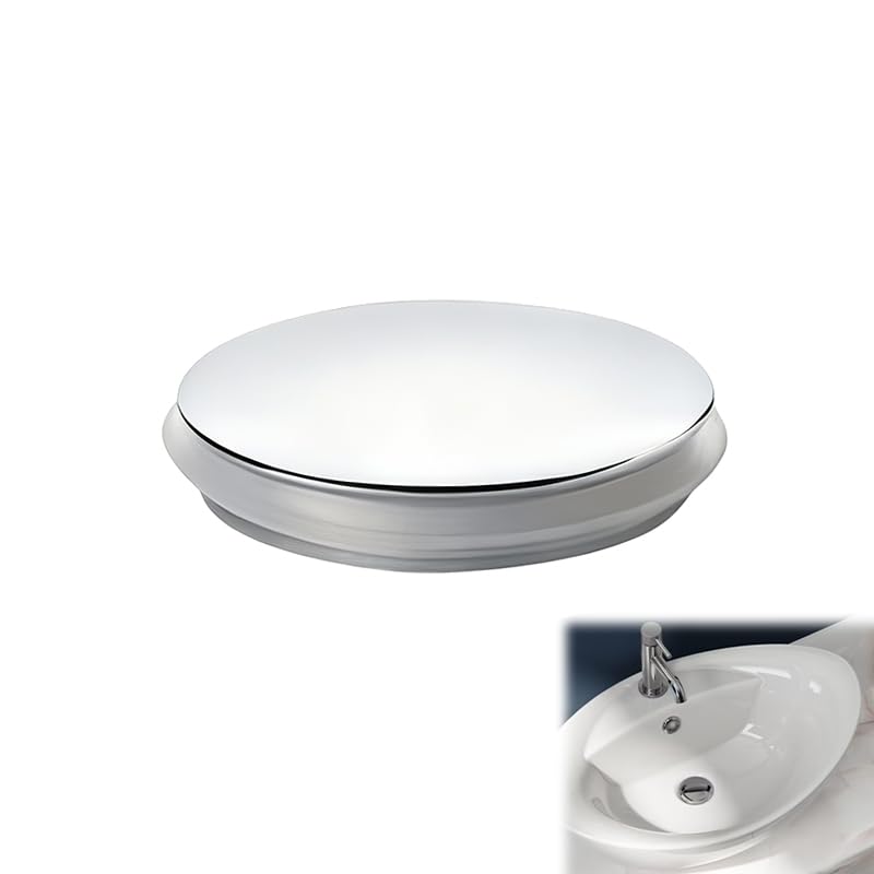 Pop-Up Bathroom Sink Stopper 35mm with Push Button Click Clack Plug, Includes 37.2mm Rubber Washer - Easy Installation, Durable Rust-Resistant Design for Kitchen and Bathroom Drain Replacement