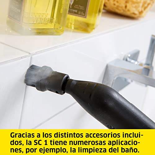 Karcher-SC1-Limpiadora-de-Vapor-Manual-con-deposito-de-02-litros-calentamiento-en-3-min-y-rendimiento-de-20-m-Color-Amarillo