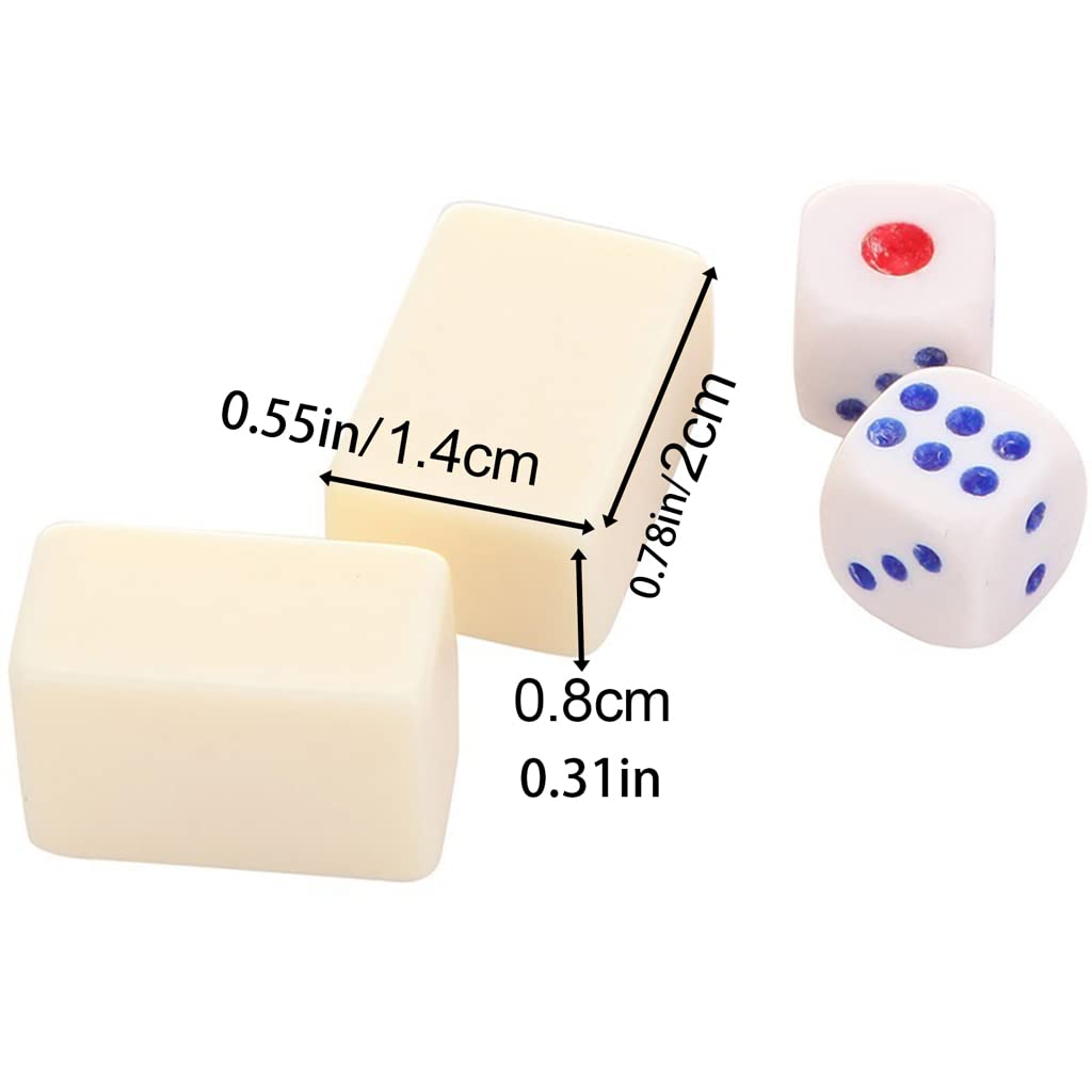 Zestaw chińskich płytek do gry w mahjonga, 144 arkusze Tradycyjna chińska wersja gry Klasyczne gry w kafelki Podróż Mahjong Zestaw do podróży