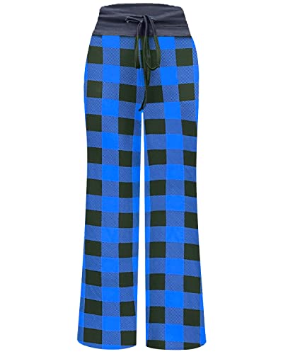 Image of NEWCOSPLAY Women's Comfy Pajama Pants Casual Drawstring Palazzo Lounge Wide Leg Pants
