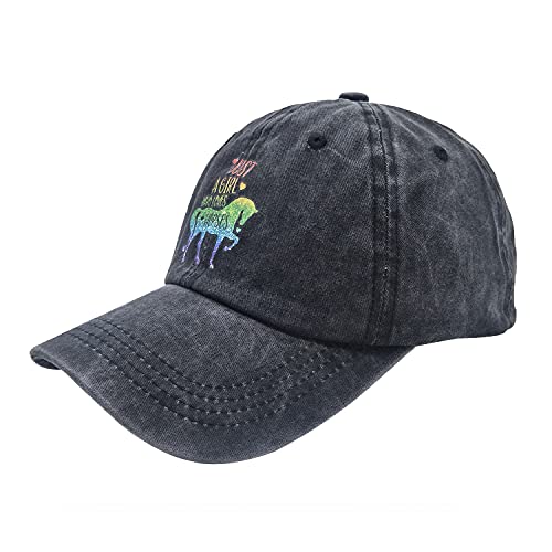 Waldeal Women's Baseball Hat, Just A Girl Who Loves Horses Pattern Adjustable Cap #TOP1