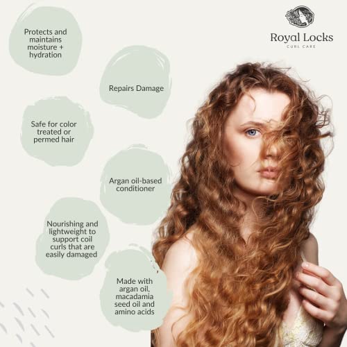 Royal Locks-Curl Quench Conditioner | Curly Hair Conditioner With Argan Oil, Provides Hydration & Damage Repair, For Wavy & Curly Hair, Sulfate & Paraben Free New & Improved Formula (12 Fl Oz) #TOP5