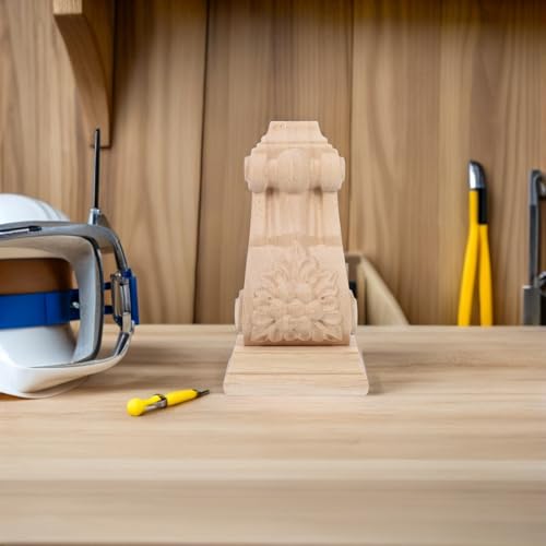 Ménsula de madera tallada beige estilo europeo soporte vigas para salones 5