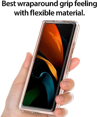 Image of HUMBLE TPU + Poly Carbonate | Crystal Clear Back Cover Compatible with Samsung Galaxy Z Fold 2 Back Cover Scratch-Resistant Shockproof Smooth Feel Back Cover Compatible Samsung Galaxy Fold 2