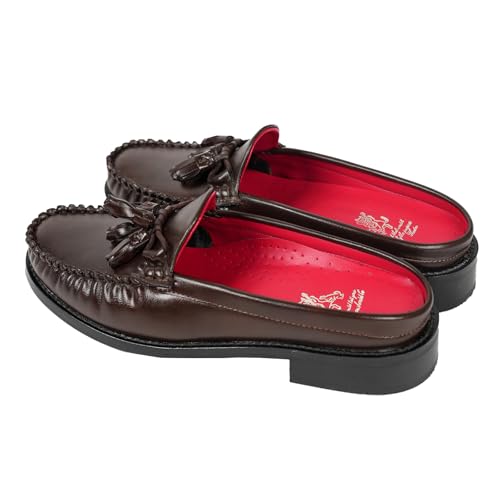 Image of Theater Women SherlocksTassel Loafers | Slip-On Mule Style with Soft Leather Finish | Comfortable & Stylish Flats for Work, Travel, and Casual Outfits