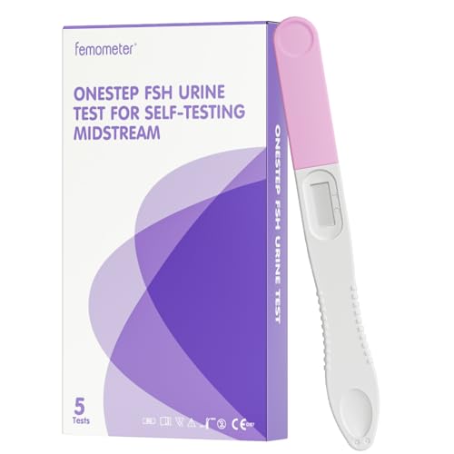 Menopause Test Kit for Women, FSH Hormone Test Strips, Highly Sensitive fsh Urine Test, Help Understand Your Ovarian Reserve, Self Check Perimenopause, Easy to Use - Pack of 5