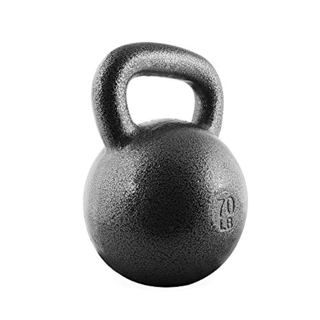 WF Athletic Supply Hammerstone Painted Cast Iron Kettlebells, Home & Gym Equipment, Great for Strength Training, Full Body Workout & Crossfit Training, Color & Size Options Available in 10-80 Pounds