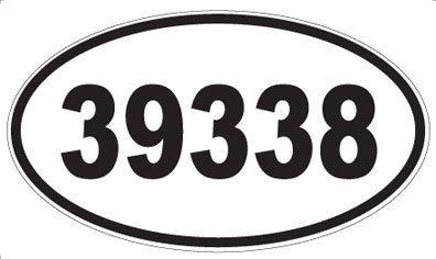 US Decal, Inc. Number 39338 Oval Sticker