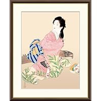 Amazon.co.jp: JHA 絵画 アート額絵 日本の名画 上村松園「娘深雪