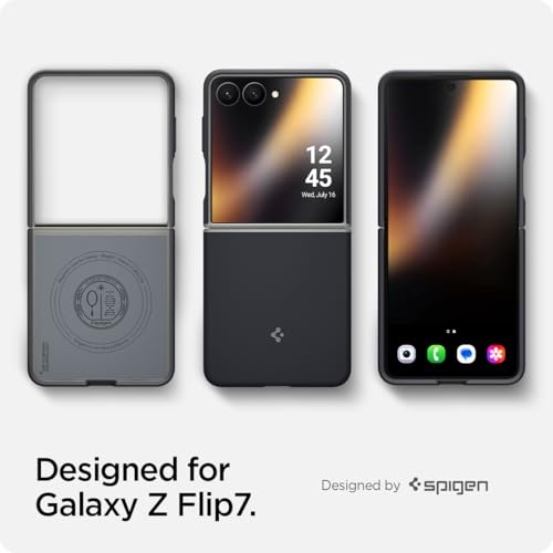 Image of Spigen Nano Pop MagFit for Samsung Galaxy Z Flip 7 Case, Galaxy Z Flip7 Back Cover (2025) - TPU+Poly Carbonate|Black Sesame