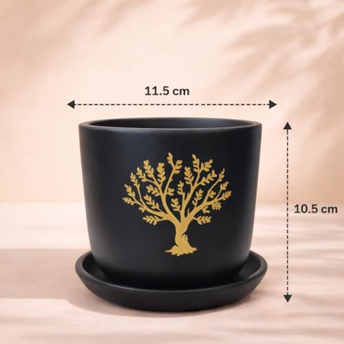 Image of Urban Upvan Terracotta Flower Pots for Garden, Dining Table & Home Decor | Elegant Planter for Living Room & Indoor Plants| Tree