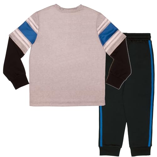 Nintendo Super Mario Video Game 2-Piece Set, Boys Long Sleeve T-Shirt & Jogger Pants 2-Pack Bundle Set for Kids and Toddlers (Size 8, Grey) - image 2